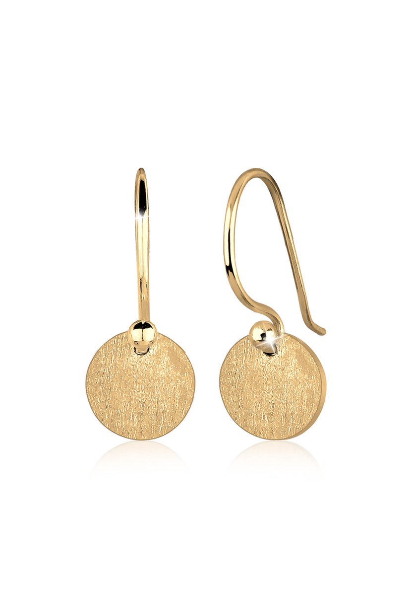 Elli Oorbellen Circle Geo Minimaal Trend 925 verguld zilver