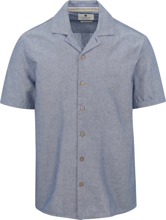 Anerkjendt - Overhemd Leon Blauw - Heren - Maat XL - Regular-fit