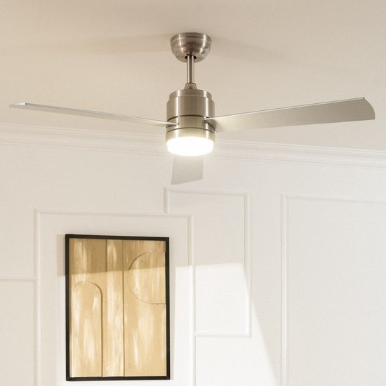 Lospitch Plafondventilator met verlichting, 2 x 80 W plafondlamp met afstandsbediening en mobiele app, zomer-wintermodus, beide richtingen draaien, 3 kleurtemperaturen, 6 versnellingen en timer
