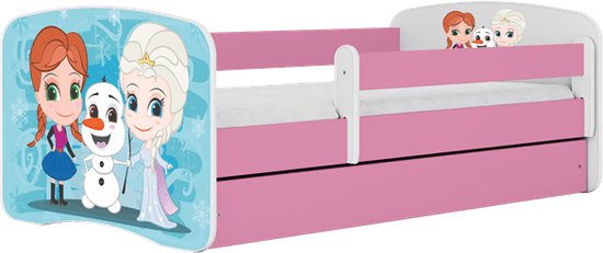Kocot Kids - Bed babydreams roze Frozen met lade met matras 140/70 - Kinderbed - Roze