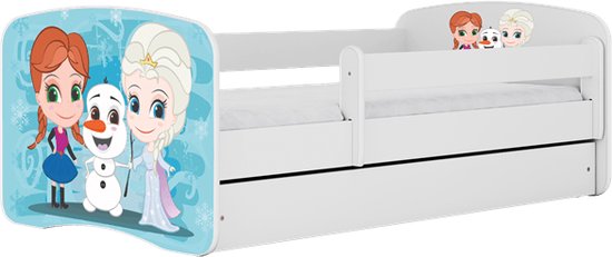Kocot Kids - Bed babydreams wit Frozen zonder lade zonder matras 180/80 - Kinderbed - Roze