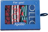 Apollo - Boxershorts heren - Happy Fruit - Multi Blauw - Maat XL - Cadeaudoos - Geschenkdoos - Geschenkdoos met deksel - Giftbox mannen - Cadeaudoos vierkant