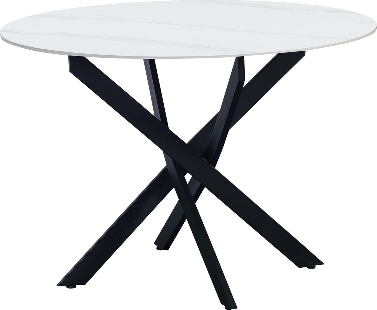 Eettafel Glasgow | Wit | Betonlook | Uitschuifbaar 120-160 cm | Levertijd: 4-7 werkdagen - PRO