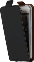 Luxe Softcase Flipcase iPhone 5 / 5s / SE hoesje - Zwart