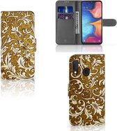Geschikt voor Samsung Galaxy A20e Wallet Case Barok Goud