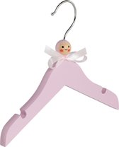 De Kledinghanger Gigant - 20 x Babyhanger lotushout roze gelakt met rokinkepingen, 24 cm