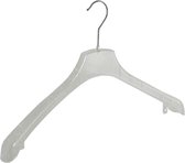 De Kledinghanger Gigant - 40 x Mantel / kostuumhanger kunststof transparant met schouderverbreding, 45 cm