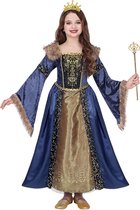 WIDMANN - Middeleeuwse winter koningin outfit voor meisjes - 128 (5-7 jaar)