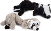 Dog toy plush badger musta, 54 cm  pinball inside