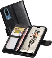Huawei P20 Lite Portemonnee hoesje booktype wallet Zwart