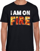 Halloween I am on fire verkleed t-shirt zwart voor heren 2XL