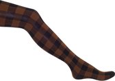 Bonnie Doon - Dames - Lumber Jack Tights - Zwart/Mocha - maat 42/44