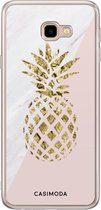Samsung J4 Plus hoesje siliconen - Ananas | Samsung Galaxy J4 Plus case | Roze | TPU backcover transparant