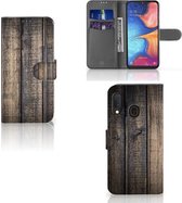Smartphone Hoesje Geschikt voor Samsung A20e Book Style Case Steigerhout
