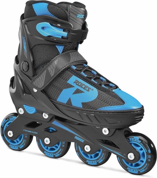 Lixada Inlineskates voor kinderen, met lichtgevende wielen, inlineskates met wielen op een rij, ademend, comfortabel, verstelbaar, voor meisjes en jongens, zwart, blauw, roze en rood, maat 28-41