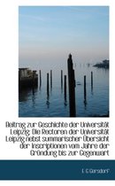 Beitrag Zur Geschichte Der Universit T Leipzig
