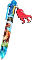 Dino World 6 Kleurenpen Blauw