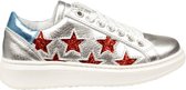 HIP -  sneakers - maat 33 - meisjes  - metallic - zilver - leder