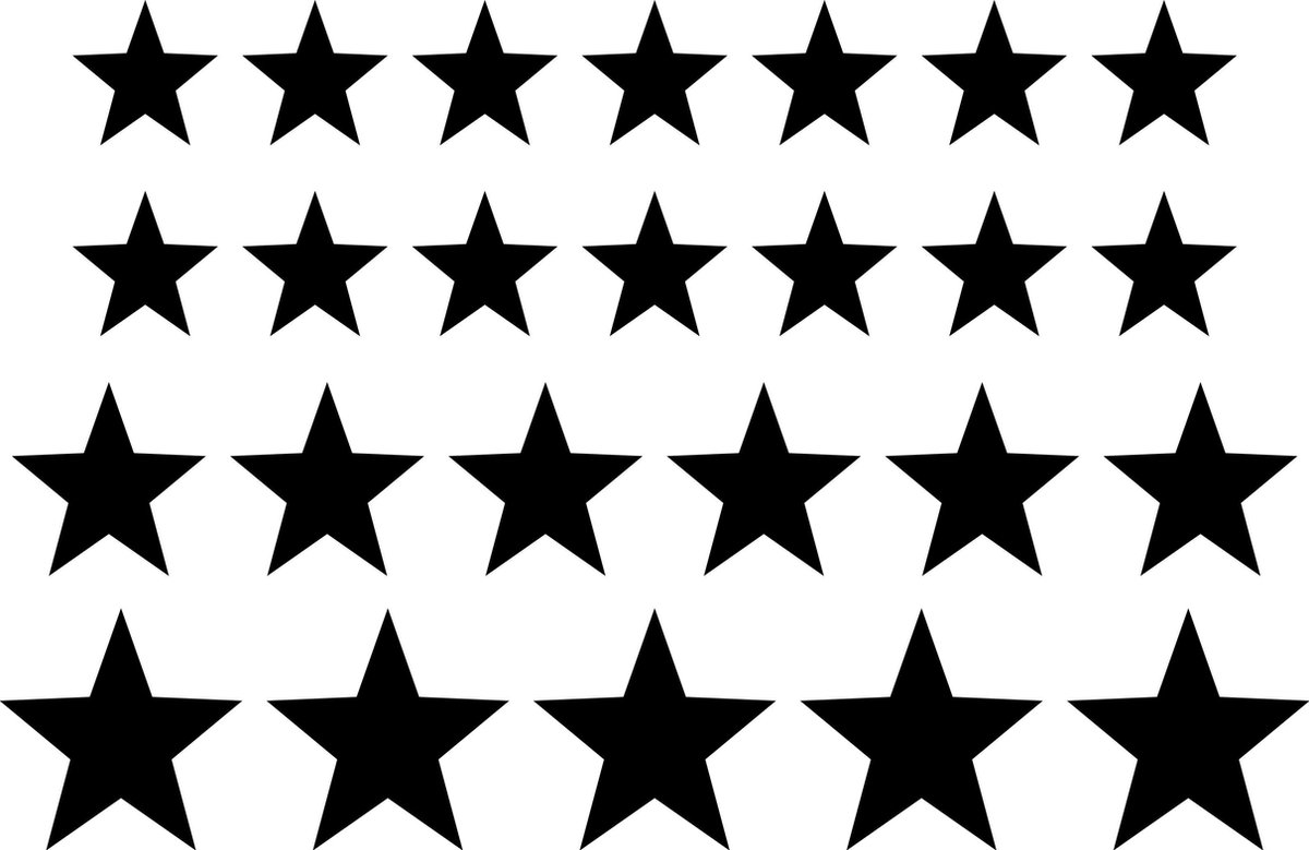 Statische raamsticker 'Sterren'- HERBRUIKBAAR