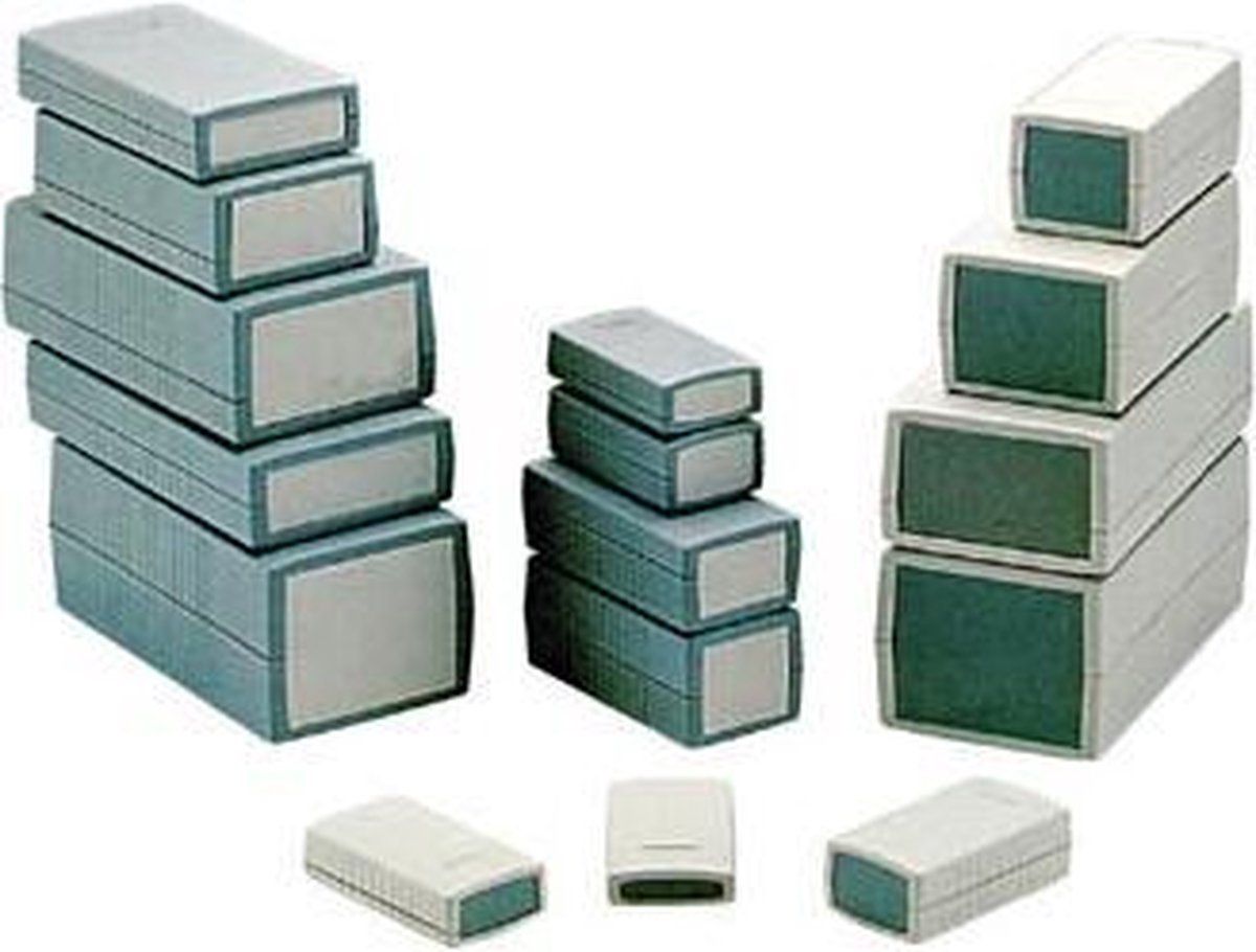 BEHUIZINGEN VAN GEGOTEN PLASTIC - DONKERGRIJS 190 x 100 x 40mm (G421)