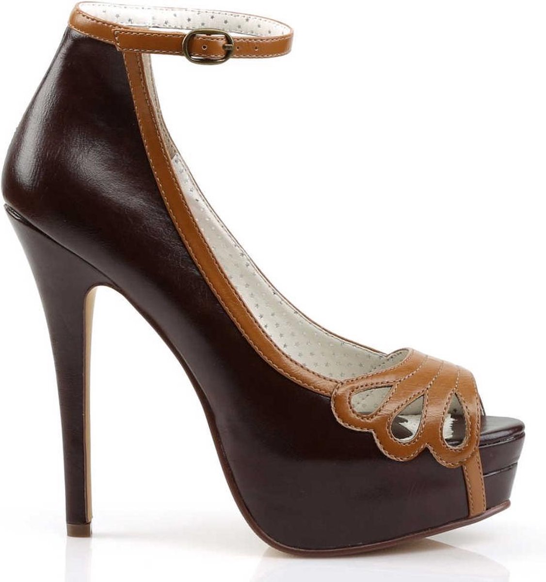 Pin Up Couture Hoge hakken -36 Shoes- BELLA-31 US 6 Bruin | bol.com