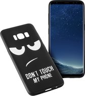 MP Case zwart back cover met motiv voor Samsung Galaxy S8 Achterkant/backcover