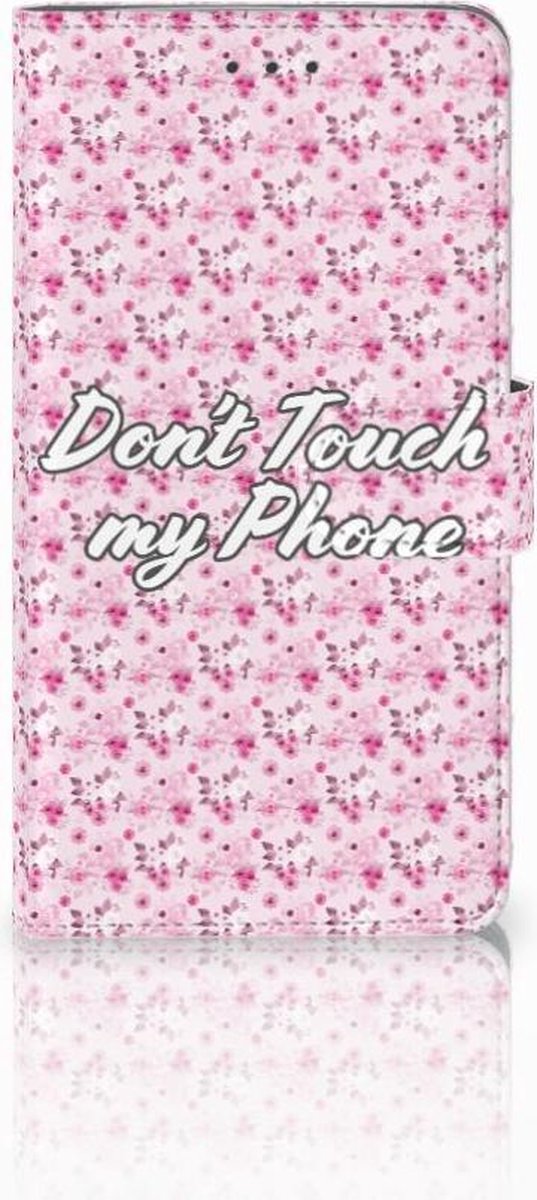 Samsung Galaxy J7 2016 Portemonnee Hoesje Flowers Pink DTMP