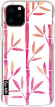 Casetastic Apple iPhone 11 Pro Hoesje - Softcover Hoesje met Design - Pink Bamboo Pattern Print
