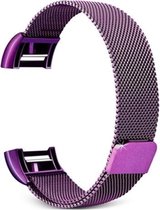 Fitbit Charge 2 Luxe Milanees bandje |Paars / Purple| Premium kwaliteit | Maat: M/L | RVS |TrendParts