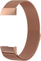 Fitbit Charge 3 & 4 Luxe Milanees bandje |Rose Goud / Rose Gold| Premium kwaliteit | Maat: S/M | RVS |TrendParts