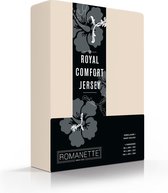 Royal Jersey Comfort Premium 95% Macokatoen / 5% Lycra Hoeslaken - Tweepersoons (140/150/160x200/210/220 cm) - Zand