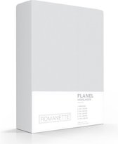 Romanette - Flanel - Hoeslaken - Lits-jumeaux - 180x200 cm - Silver