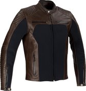 Bering Rex Brown Black Leather Motorcycle Jacket XL