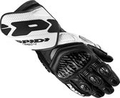 Spidi Carbo 4 Black White Motorcycle Gloves S