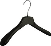 De Kledinghanger Gigant - 50 x Mantel / kostuumhanger kunststof zwart met schouderverbreding, 36 cm