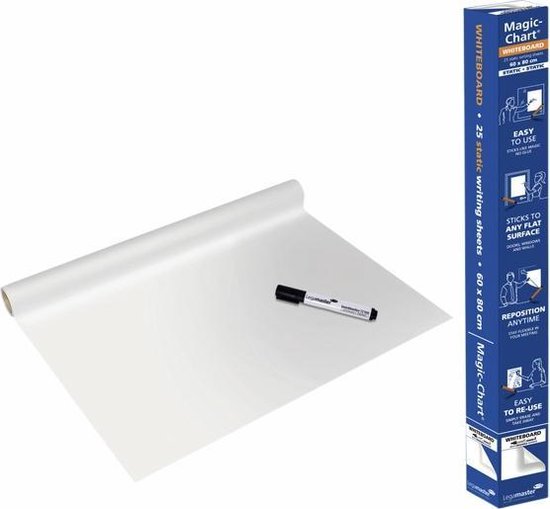 Legamaster magicchart whiteboard folie 60x80cm wit