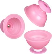 scarlet health | cupping glas "Campana Med"; set van 12 siliconen belletjes voor een professionele cupping massage; 45 mm diameter; BPA-vrij; voor mannen en vrouwen. Rozig