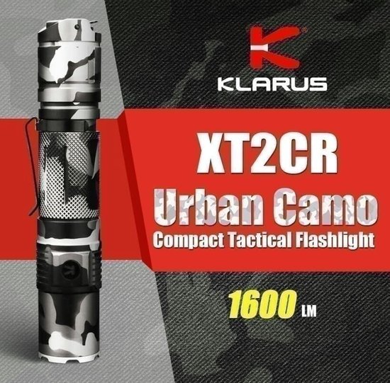 KLARUS XT2CR Camouflage XHP35 HD E4 6 Modi 1600LM oplaadbare Tactische LED- zaklamp | bol.com