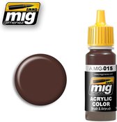 AMMO MIG 0015 Chocolate Brown RAL 8017 - Acryl Verf flesje