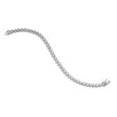 Jewels Inc. - Armband - Tennisarmband gezet met Zirkonia met Gladomzetting - 4mm- Lengte 18cm - Gerhodineerd Zilver 925