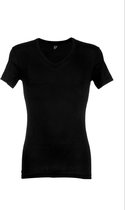Alan Red - V-Hals Dean T-Shirt (2Pack) Zwart - Maat XXL - Slim-fit