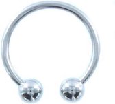 Circular Barbell piercing - 1,6 mm x 12 mm x 4 mm