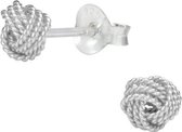Zilveren oorbellen knoop knot studs Minimalistische Bolletjes 5mm