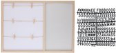 Memo bord/fotolijst met 145 letters 57 x 41 cm - Letter memobord