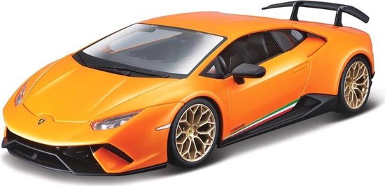 Voiture miniature Lamborghini Huracan Performante orange 1:24 - maquette de  voiture jouet