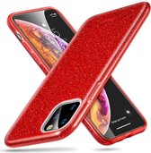 ESR - telefoonhoesje - Apple iPhone 11 Pro Max - Makeup Glitter - Rood