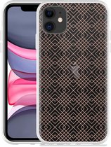 Geschikt voor Apple iPhone 11 Hoesje Geometric Pink - Designed by Cazy
