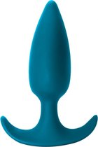 Lola Toys - SpiceItUp! - Delight - Ronde buttplug met bewegend balletje en handgreep - Anaalplug 100% Siliconen - 8,5cm x 2,8cm - Blauw