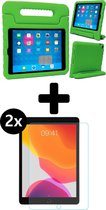 iPad 10.2 2019 Kinderhoes Kidscase Hoesje + 2x Screenprotector - Groen