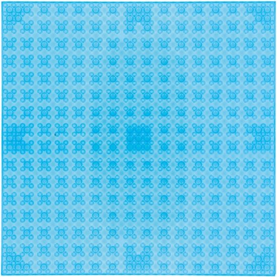 Strictly BRIKS LBP32TTT Bouwplaat 32x32 Transparant Lichtblauw